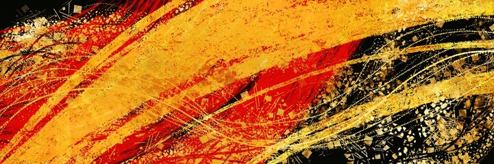 お正月背景風金ブラシストロークが輝く豪華,黒背景ワイドサイズ