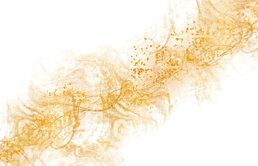 クリスマス風金色ブラシストロークが輝く豪華,透過背景ワイドサイズ