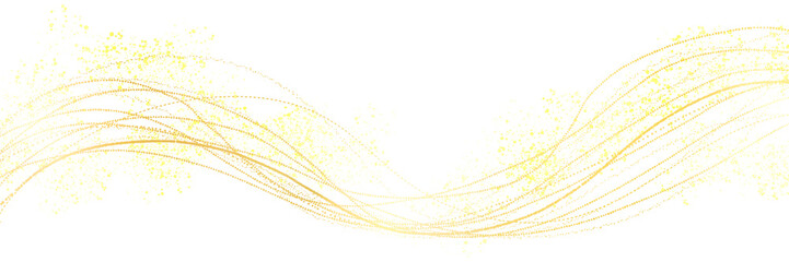 クリスマス風金色ブラシストロークが輝く豪華,透過背景ワイドサイズ