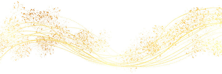 クリスマス風金色ブラシストロークが輝く豪華,透過背景ワイドサイズ