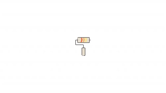 Paint roller vector icon