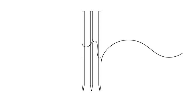 International cricket stump icon continuous one line drawing on white background minimalist sport equipment symbol 4k animation video