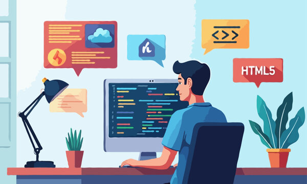 Software Development, Coding, and Programming Workspace