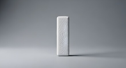 White Rectangular Object on Grey Background