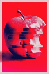 欠けたりんごのグラフィック