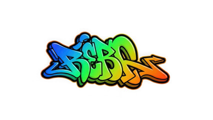 Fototapeta premium colorful graffiti style text bubble bbsns