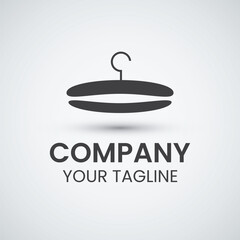 Minimalist Clothes Hanger Logo for Fashion Boutique and Laundry Business