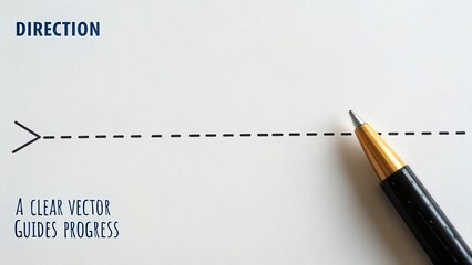A precisely drawn dotted line segment across white paper with a pencil tip on the right