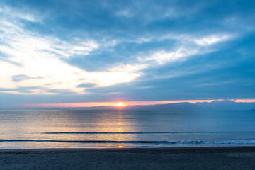 神奈川県　湘南　江ノ島の冬の風景