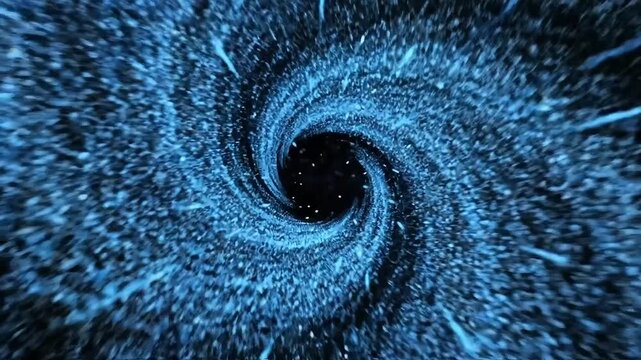 Cosmic swirl of cosmic energy in deep space reveals black hole&rsquo;s gravitational pull