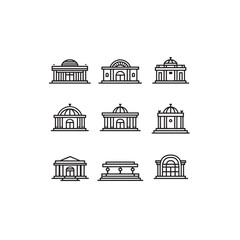 Train station line art architectural sketch view