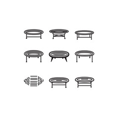 Trampoline Line Art Jumping Across The Sky