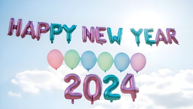 Colorful 3d illustration design of a happy birthday and happy easter card with purple balloons and pink letters for a fun party celebration concept - Powered by Adobe