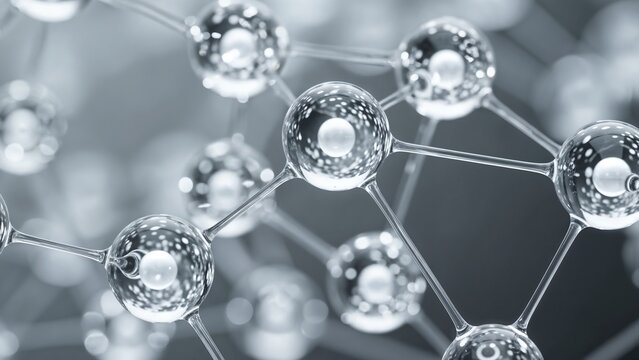 Macro Glass Nodes Connected by Light Lines