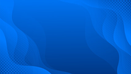 Blue gradient abstract fluid wave background with halftone, modern dynamic wallpaper. Suitable for templates, sale banners, business ads, presentations, covers, websites, and pages