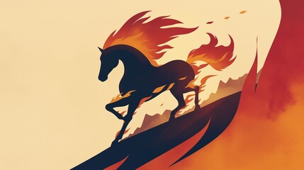 年賀状のイラスト素材_午年(2026)