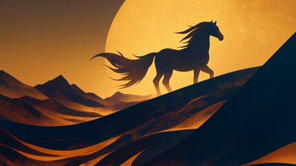 年賀状のイラスト素材_午年(2026)