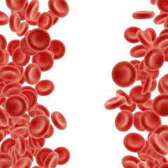 Red blood cell cluster isolated on transparent background