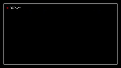 Video camera replay screen animation overlay on a transparent  background, Replay screen animation video 4K - Powered by Adobe