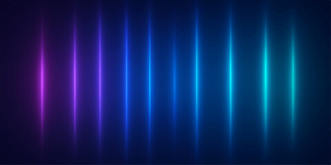 Obraz premium A dark blue abstract background features a digital motion design with glowing light waves and bright vector lines creating a vibrant space backdrop texture for a colorful wallpaper illustration