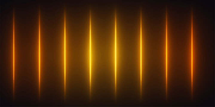 Abstract light background with glowing lines creates a vibrant motion design featuring orange fire flames and bright energy waves shining like a hot sun explosion in space