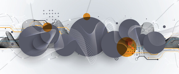 Modern abstract technology and science background concept