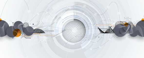 Modern abstract technology and science background concept