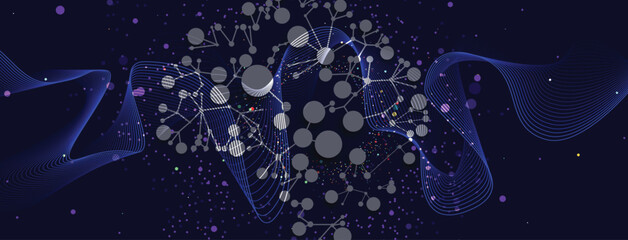 Modern abstract technology and science background concept