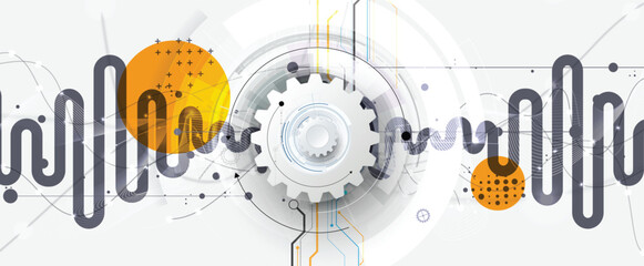 Modern abstract technology and science background concept