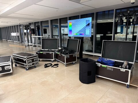 Audio Equipment Setup with Open Road Cases