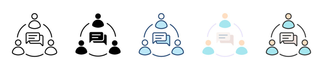 Communication Icon Set Multiple Style Collection