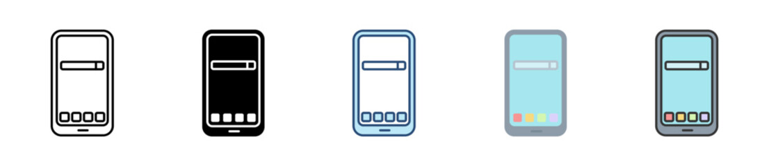 Smartphone Icon Set Multiple Style Collection