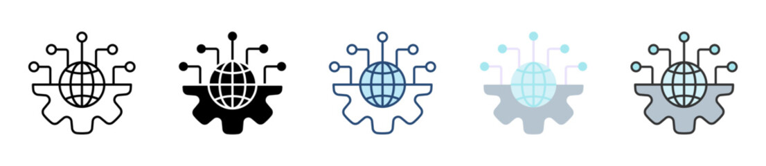 Technology Icon Set Multiple Style Collection