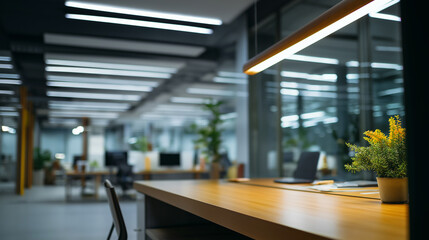 executive. A sleek office environment with modern furniture and soft lighting, showcasing a simple yet elegant composition. lifestyle magazines.