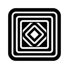 Concentric Squares Icon Vector Illustration