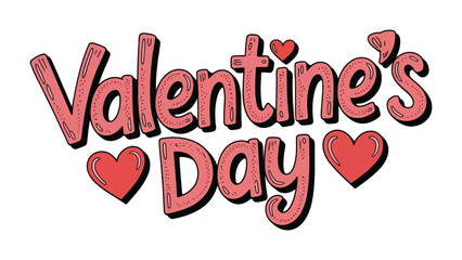 Valentine's Day Icon: A charming icon design, featuring Valentine's Day lettering, embraces the warmth and sentiments of a cherished occasion.