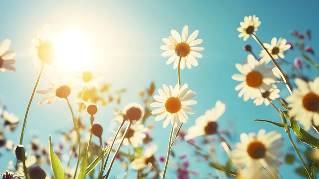 A beautiful floral scene featuring colorful and delicate flowers in a natural setting - Powered by Adobe