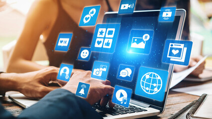 Concept of social media revolutionizes digital communication. This platform enables global connectivity, enhancing social media strategies for effective marketing and engagement. Gist