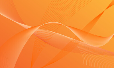 orange light depth lines wave curves on soft gradient abstract background