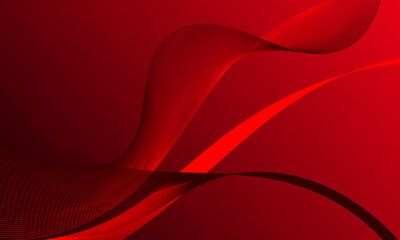 red business depth lines wave curves on soft gradient abstract background