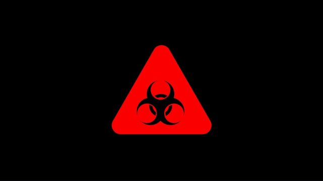 Biohazard Warning Symbol on Dark Background Illustration