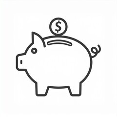 Obraz premium Stylized piggy bank with dollar sign symbolizing savings and financial growth strategies