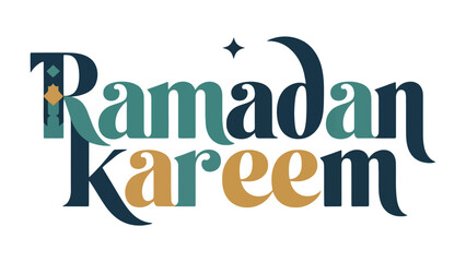 Ramadan Kareem: A festive and welcoming illustration. The artwork beautifully presents the warm greeting Ramadan Kareem in elegant typography.  © Ajhar234
