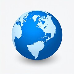 Obraz premium 3D Rendered Planet Earth with Continents and Oceans in Space Isolation 85char