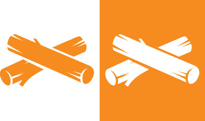 Crossed Wood Logs Icon