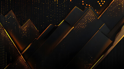 Ultra-realistic golden finance background with stock market graphs, money, gold bars, candlestick charts, luxury infographic design.