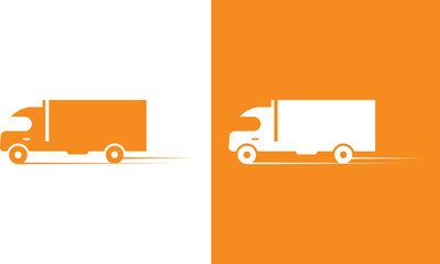 Fast Delivery Truck Icons for Logistics and Shipping