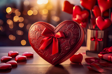 Pinke Herzchen zum Valentinstag