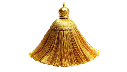 Golden Tassel PNG, Traditional Asian Decorative Ornament, Lunar New Year Festive Design Element