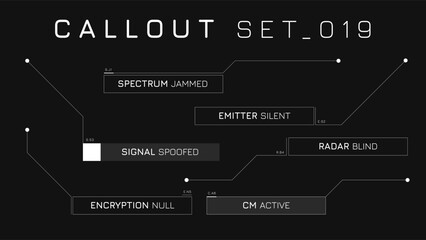 Callout Hud Asset Depicting Angular Edge Frames For UI